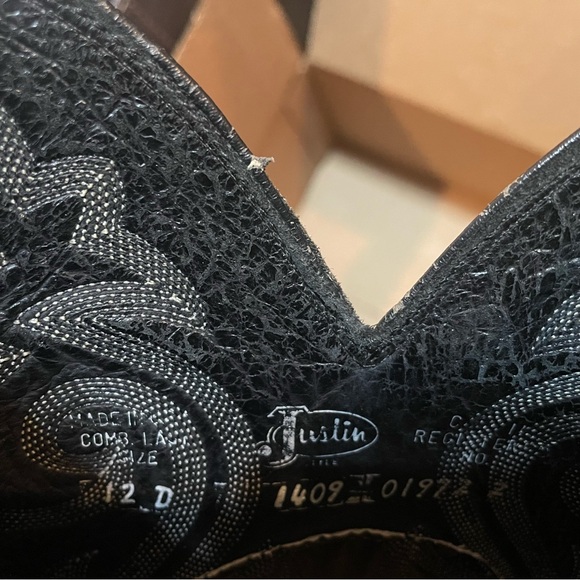 Justin Buck Boots Men’s 12D - Picture 7 of 11